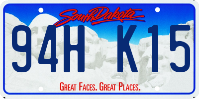 SD license plate 94HK15