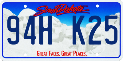 SD license plate 94HK25