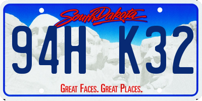 SD license plate 94HK32