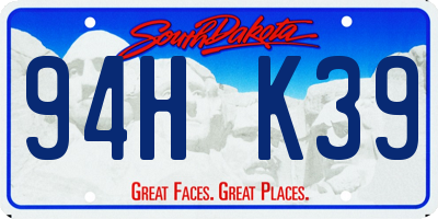 SD license plate 94HK39