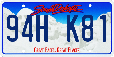 SD license plate 94HK81