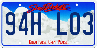 SD license plate 94HL03