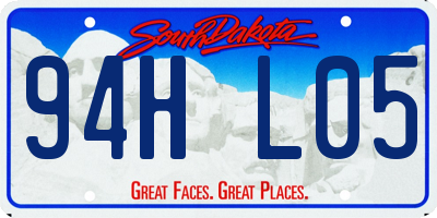SD license plate 94HL05