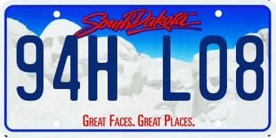 SD license plate 94HL08