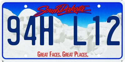 SD license plate 94HL12