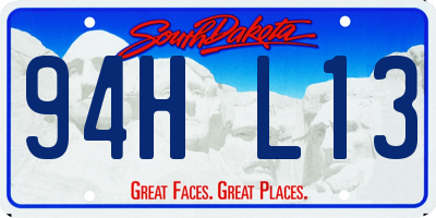 SD license plate 94HL13