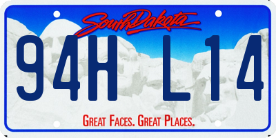 SD license plate 94HL14