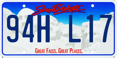 SD license plate 94HL17