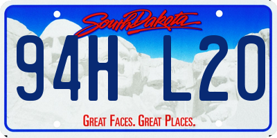 SD license plate 94HL20
