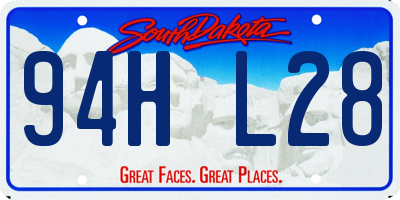 SD license plate 94HL28