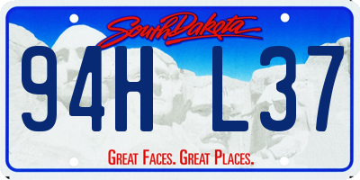 SD license plate 94HL37