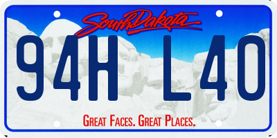 SD license plate 94HL40