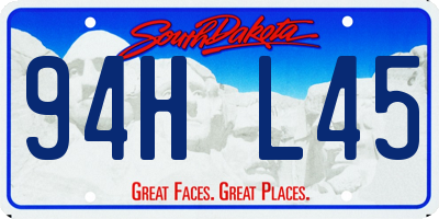 SD license plate 94HL45