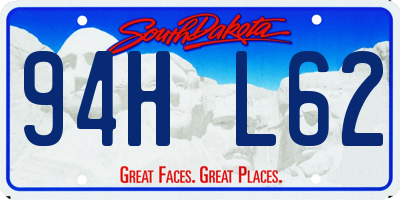 SD license plate 94HL62