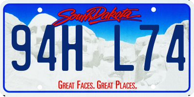 SD license plate 94HL74