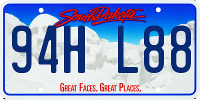SD license plate 94HL88
