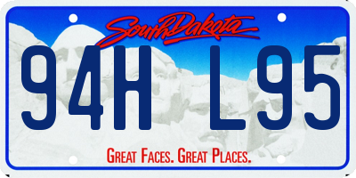 SD license plate 94HL95