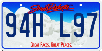 SD license plate 94HL97