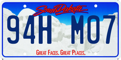 SD license plate 94HM07