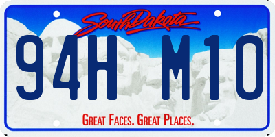 SD license plate 94HM10