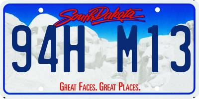 SD license plate 94HM13