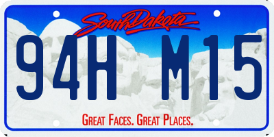 SD license plate 94HM15