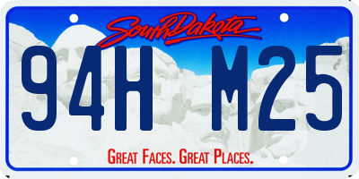 SD license plate 94HM25