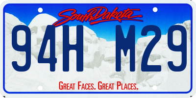 SD license plate 94HM29