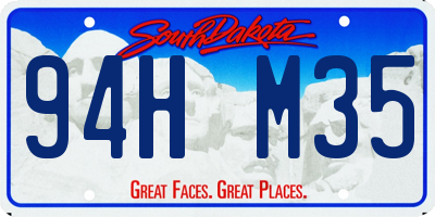 SD license plate 94HM35
