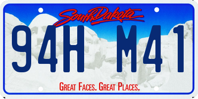 SD license plate 94HM41