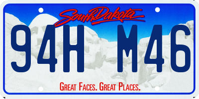 SD license plate 94HM46