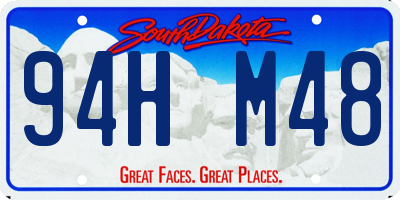SD license plate 94HM48