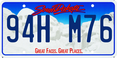 SD license plate 94HM76