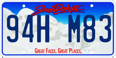 SD license plate 94HM83