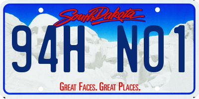 SD license plate 94HN01