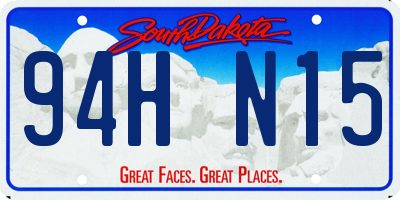 SD license plate 94HN15