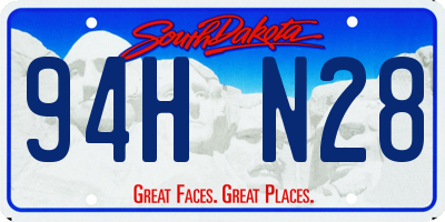 SD license plate 94HN28