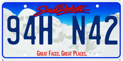SD license plate 94HN42