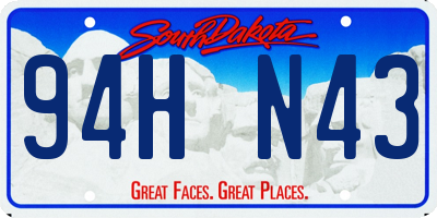 SD license plate 94HN43