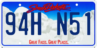 SD license plate 94HN51
