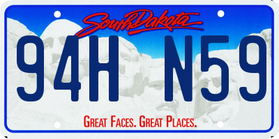 SD license plate 94HN59