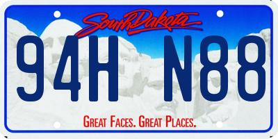SD license plate 94HN88