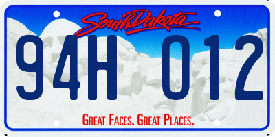 SD license plate 94HO12