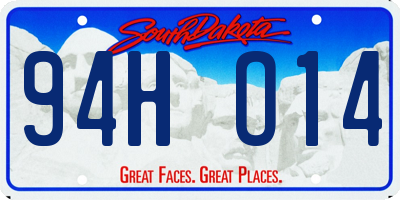 SD license plate 94HO14