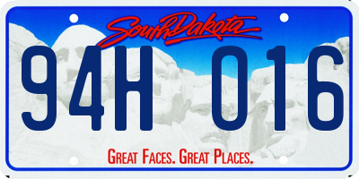 SD license plate 94HO16