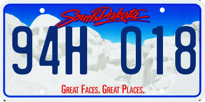 SD license plate 94HO18