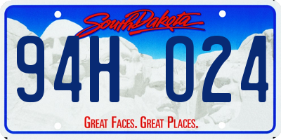 SD license plate 94HO24