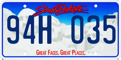 SD license plate 94HO35