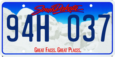 SD license plate 94HO37