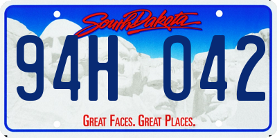SD license plate 94HO42